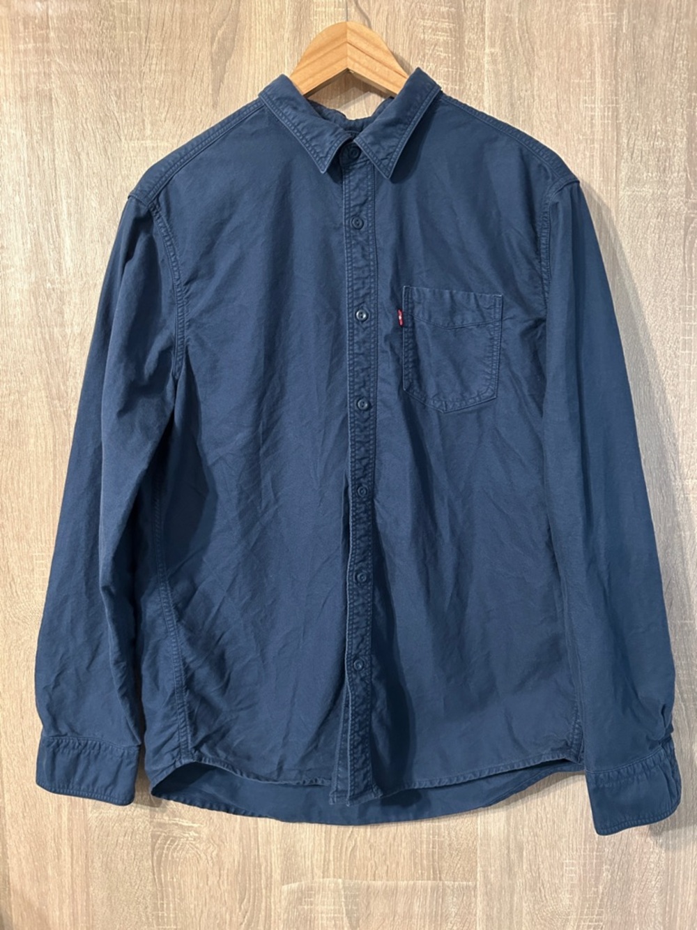 Levi's Navy Blue Long Sleeve Button Down Shirt Size Large